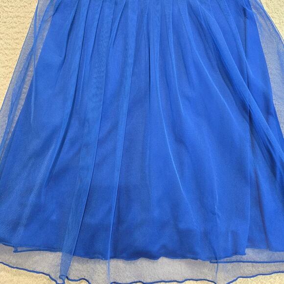 Xtraordinary Sleeveless Blue Fit & Flare Dress Lace and Tulle Sz 3 Skater Fairy - Picture 3 of 10